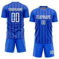 Custom Soccer Jersey - Royal White Sublimation Uniform