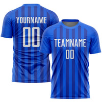 Custom Soccer Jersey - Royal White Sublimation Uniform