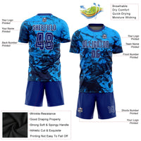 Custom Soccer Jersey - Tie Dye Royal-White Sublimation Uniform