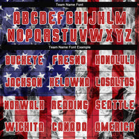 Custom Soccer Jersey - White Royal-Red American Flag Fashion Sublimation Uniform