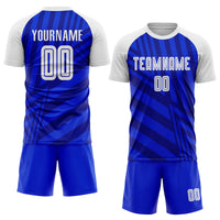 Custom Soccer Jersey - Royal White-Navy Sublimation Uniform