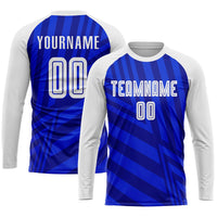 Custom Soccer Jersey - Royal White-Navy Sublimation Uniform