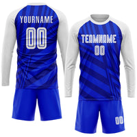 Custom Soccer Jersey - Royal White-Navy Sublimation Uniform