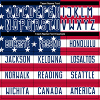 Custom Soccer Jersey - Red Royal-White Sublimation American Flag Uniform