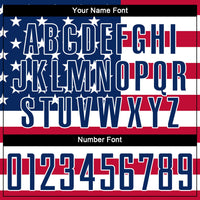 Custom Soccer Jersey - Red Royal-White Sublimation American Flag Uniform