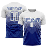 Custom Soccer Jersey - Royal White Sublimation Uniform