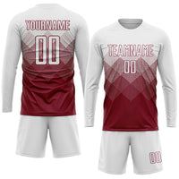 Custom Soccer Jersey - Crimson White Sublimation Uniform
