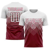 Custom Soccer Jersey - Crimson White Sublimation Uniform