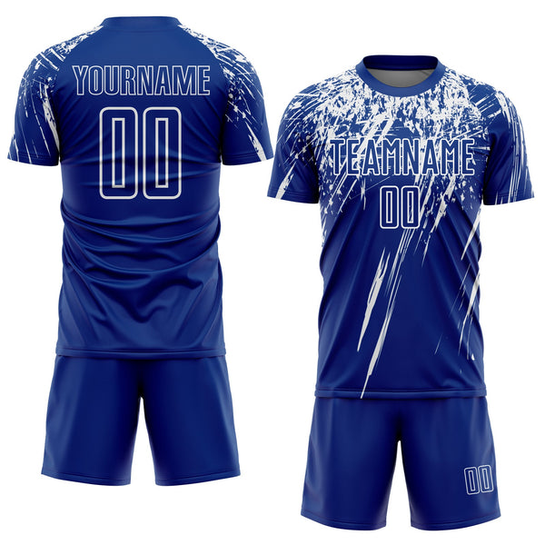 Custom Soccer Jersey - Royal White Sublimation Uniform