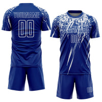 Custom Soccer Jersey - Royal White Sublimation Uniform