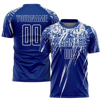 Custom Soccer Jersey - Royal White Sublimation Uniform