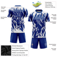 Custom Soccer Jersey - Royal White Sublimation Uniform