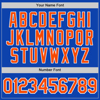 Custom Baseball Jersey - Thunder Blue Orange-White Authentic