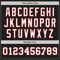 Custom Baseball Jersey - Black White-Red Authentic Two Tone