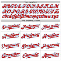 Custom Baseball Jersey - White Red-Light Blue Authentic