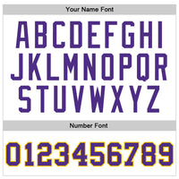 Custom Basketball Jersey - White Purple-Gold Authentic Throwback