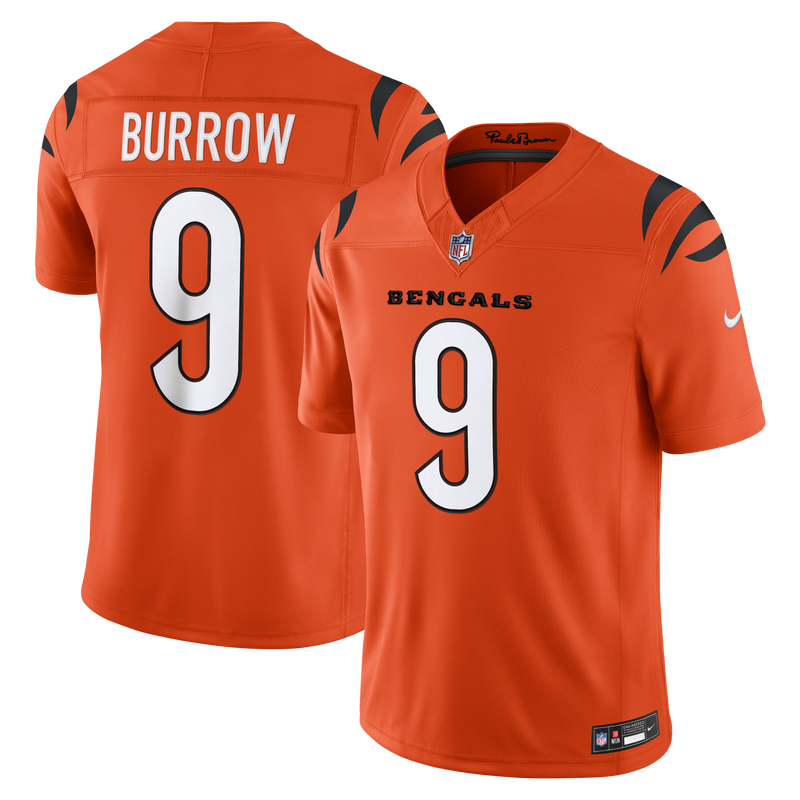 Cincinnati Bengals Joe Burrow Orange Alternate Stitched Limited Jersey