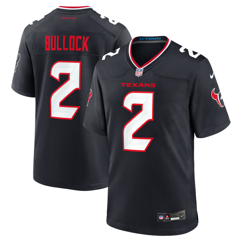 Houston Texans Calen Bullock Navy Team Game Jersey
