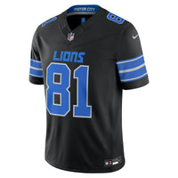 Detroit Lions Calvin Johnson Black Alternate Stitched Retired Limited Jersey