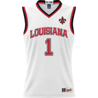 #1 Louisiana Ragin' Cajuns Lightweight Basketball Jersey - White
