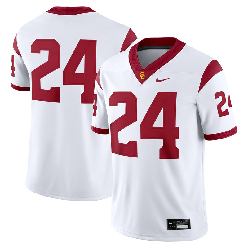 #24 White USC Trojans Game Jersey
