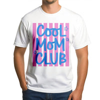 Cool Moms Club Sweatshirt | Trendy Preppy Striped Graphic | Premium Soft Cotton Blend | New Mom Gift for Her