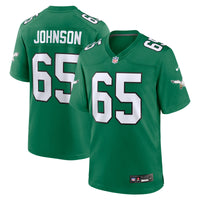 Philadelphia Eagles Lane Johnson Kelly Green Alternate Game Jersey
