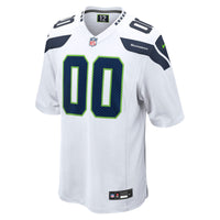 Seattle Seahawks White Custom Game Jersey