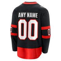 Ottawa Senators Black Home Custom Breakaway Jersey