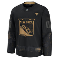 New York Rangers Black 2024 Military Appreciation Custom Practice Jersey