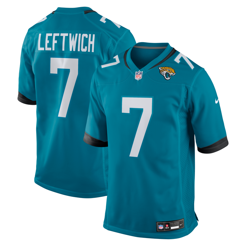 Jacksonville Jaguars Byron Leftwich Teal Retired Player Game Jersey