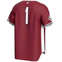 #1 South Carolina Gamecocks Lightweight Baseball Fashion Jersey - Garnet