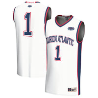 #1 Florida Atlantic Owls Lightweight Basketball Jersey - White