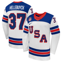 Connor Hellebuyck White US Hockey 2026 Away Replica Jersey