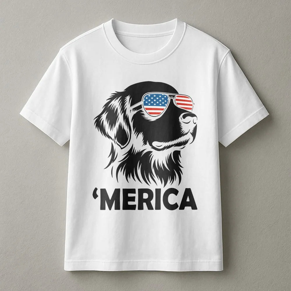 Funny Merica Pug Sweatshirt | Pug with American Flag Sunglasses | Cozy Unisex Pullover | Gift for Pug Owner