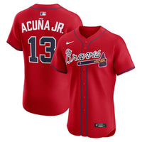 Atlanta Braves Ronald Acuña Jr. Red Alternate 2 Elite Jersey