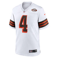 Cleveland Browns Deshaun Watson White Alternate Game Jersey