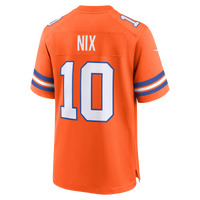 Denver Broncos Bo Nix Orange Mile High Collection 1977 Throwback Player Game Jersey