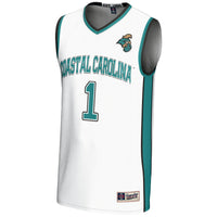 Coastal Carolina Chanticleers #1 Basketball Jersey - White