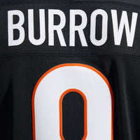 Cincinnati Bengals Joe Burrow Black Team Stitched Limited Jersey