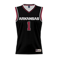 #1 Arkansas Razorbacks Lightweight Basketball Jersey - Black