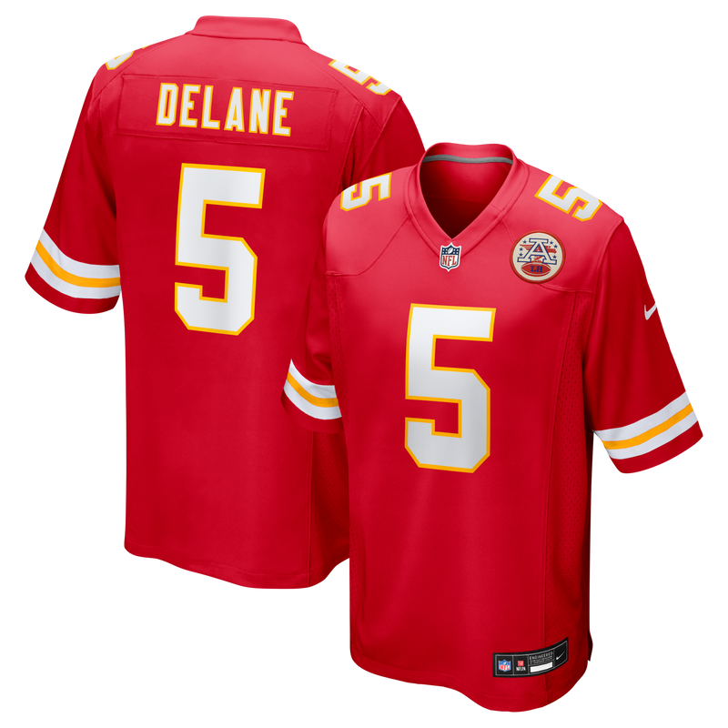 Kansas City Chiefs Red 2026 NFL Draft First Round Pick No. 6 Team Game Jersey