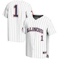 #1 Illinois Fighting Illini Lightweight Baseball Jersey - White