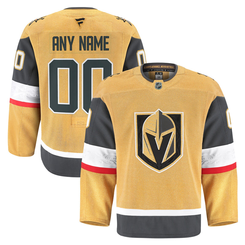 Vegas Golden Knights Gold Home Authentic Pro Custom Jersey