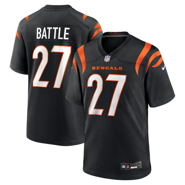 Cincinnati Bengals Jordan Battle Black Team Game Jersey
