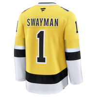 Boston Bruins Jeremy Swayman Gold 2026 NHL Stadium Series Premium Jersey