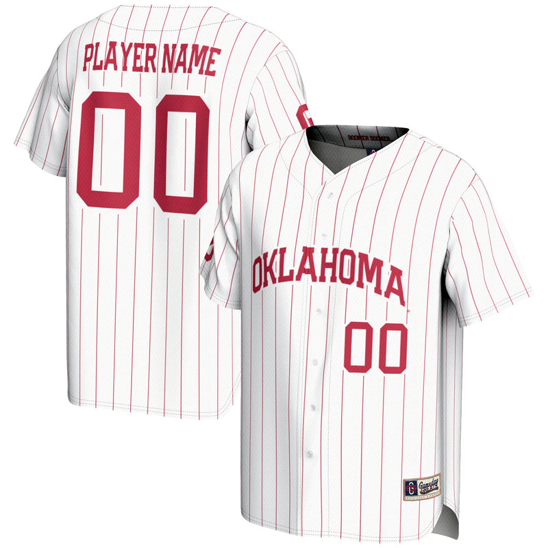 Oklahoma Sooners NIL Pick-A-Player Lightweight Baseball Jersey - White