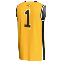 #1 Missouri Tigers Lightweight Basketball Jersey - Gold