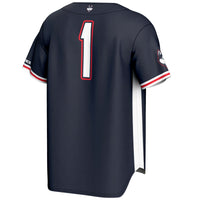 #1 UConn Huskies Lightweight Baseball Jersey - Navy