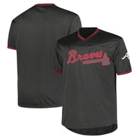 Atlanta Braves Charcoal Big & Tall Pop Fashion Jersey